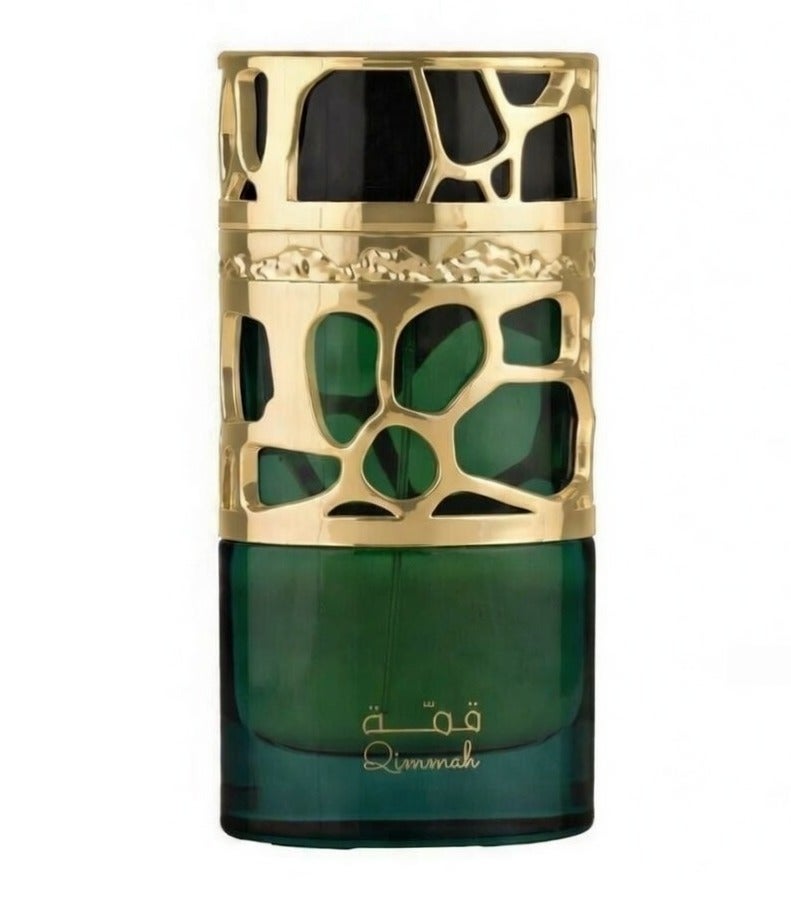 Lattafa Qimmah Eau De Parfum – Elegant 100ml Fragrance with Gold Cage Design Bottle - Image 1